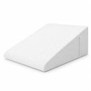 White Triangle Wedge Cushion, Ergonomic 6-Way Memory Foam Pillow, 50cm Wide, 26cm High, for Sleep Lumbar Support Reading