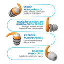 Tampão de Ouvido Antirruído Multicamadas de Silicone Confortável