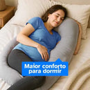 Travesseiro de Corpo para Gestante Modelo U Conforto e Apoio Total