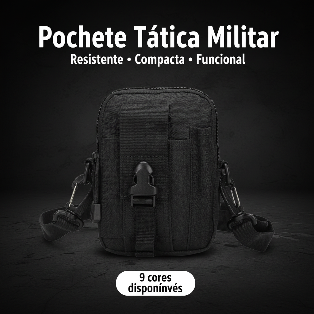 Pochete Tática Militar — Resistente, Compacta e Funcional