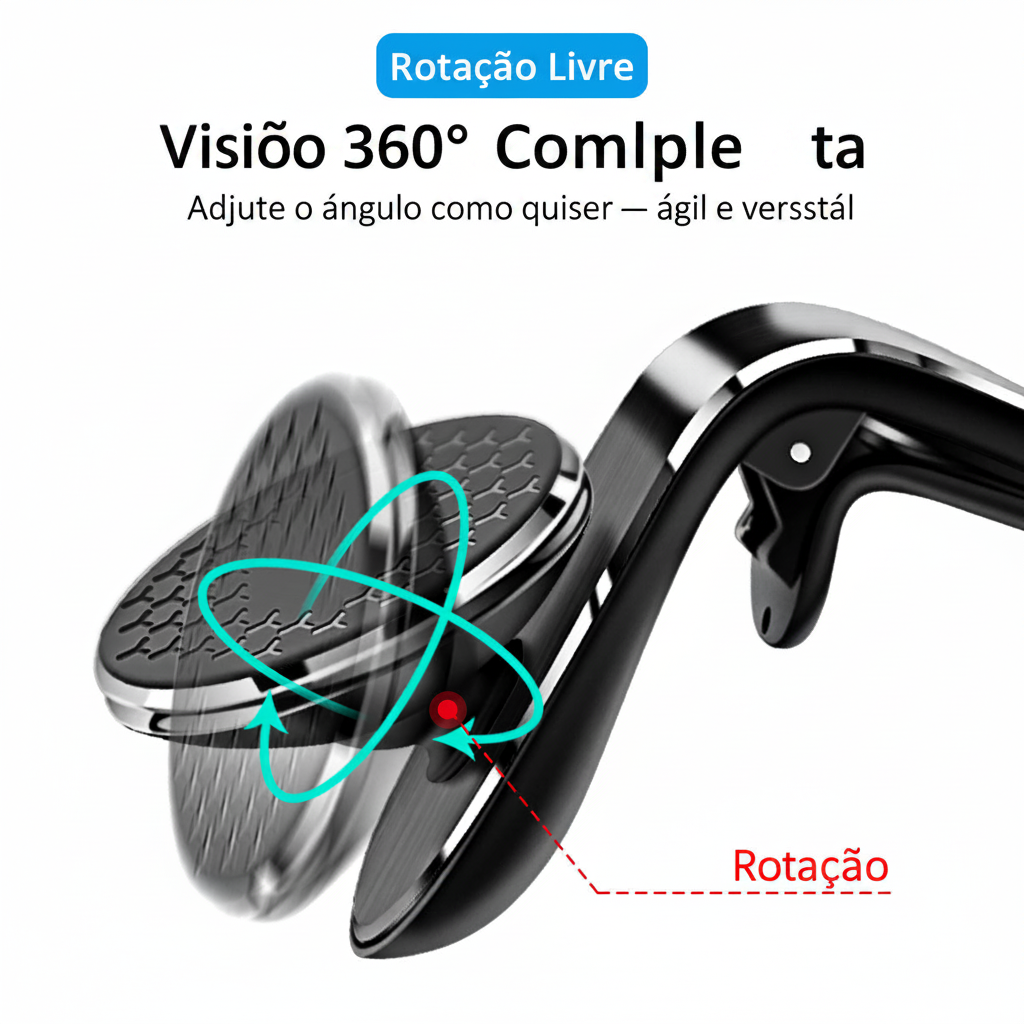 Visão 360° Completa — Ângulo Ajustável