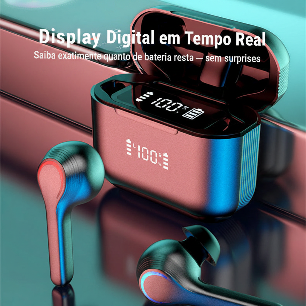 Display Digital em Tempo Real — Bateria sempre visível