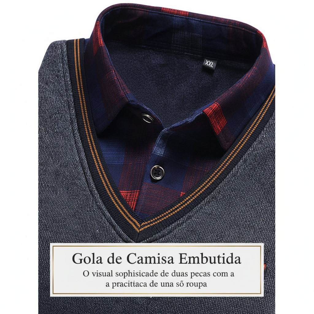 Gola de Camisa Embutida — Detalhe